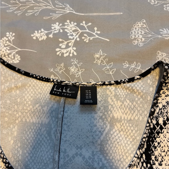 Nicole Miller Monochrome Snake Print Midi Dress - Picture 4 of 4